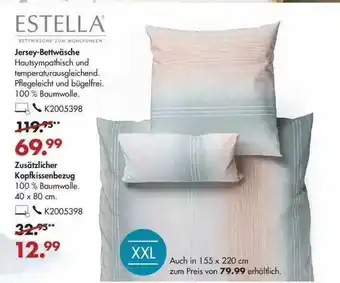 Galeria Estella Jersey-bettwäsche Oder Zusätzlicher Kopfkissenbezug Angebot