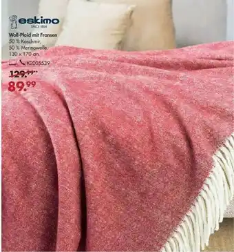 Galeria Eskimo Woll-plaid Mit Fransen Angebot