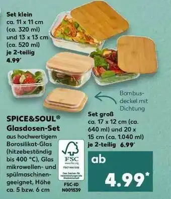 Kaufland Spice & Soul Glasdosen-set Angebot