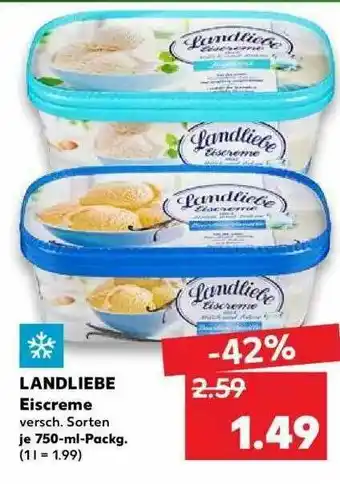 Kaufland Landliebe Eiscreme Angebot