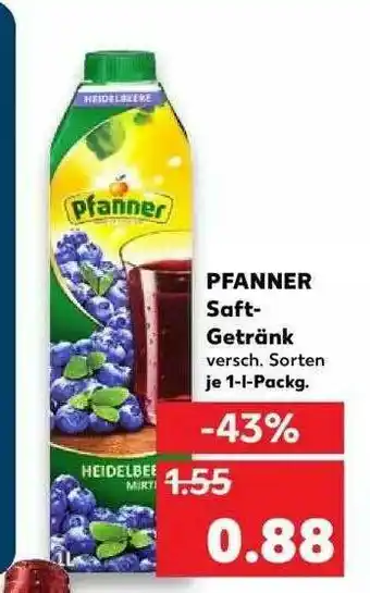 Kaufland Pfanner Saftgetränk Angebot