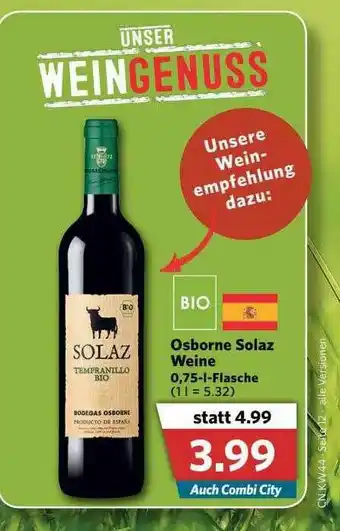 Combi Osborne Solaz Weine Angebot