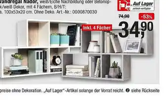 Opti Wohnwelt Wandregal Nador Angebot