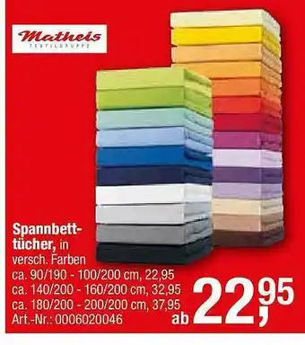 Opti Wohnwelt Matheis Spannbetttücher Angebot