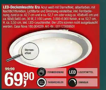 Opti Wohnwelt Led Deckenleucte Era Angebot