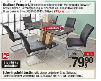 Opti Wohnwelt Esstisch Freeport Oder Schwingstuhl Justin Angebot