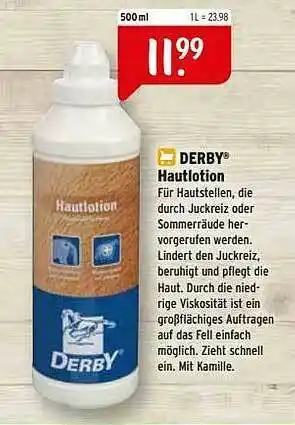 Raiffeisen Markt Derby Hautlotion Angebot