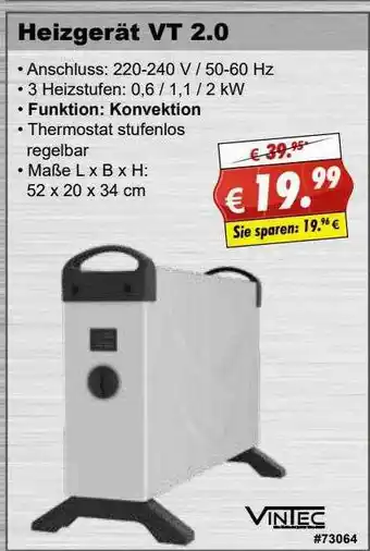 Stabilo Heizgerät Vt 2.0 Vintec Angebot