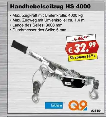 Stabilo Handhebelseilzug Hs4000 Güde Angebot