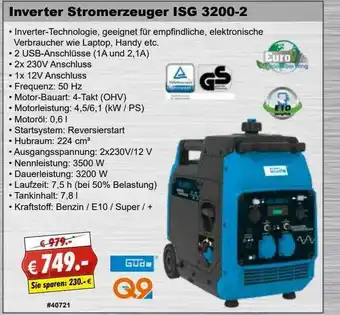 Stabilo Inverter Stromerzeuger Isg 3200-2 Güde Angebot