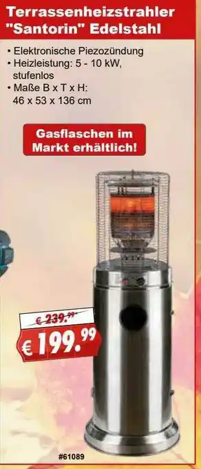 Stabilo Terrassenheizstrahler „santorin” Edelstahl Angebot