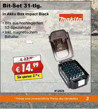 Stabilo Bit-set 31-tlg Makita Angebot