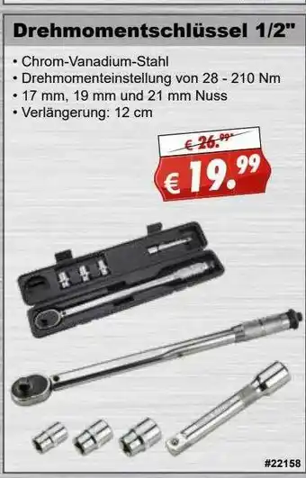 Stabilo Drehmomentschlüssel ½ Angebot