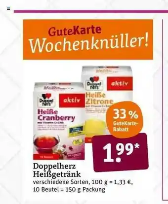 tegut Doppelherz Heißgetränk Angebot