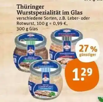 tegut Thüringer Wurstspezialität Im Glas Angebot