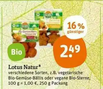 tegut Lotus Natur Angebot