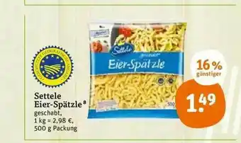 tegut Settele Eier-spätzle Angebot