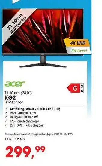 Arlt Acer Kg2 Tft-monitor Angebot