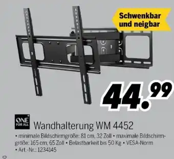 MEDIMAX One For all Wandhalterung WM 4452 Angebot