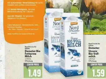 E-Center Demeter Bio Fettarme Milch Angebot