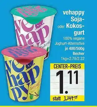 E-Center Vehappy Soja- Oder Kokosgurt Angebot