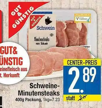 E-Center Gut & Günstig Schweine-minutensteaks Angebot