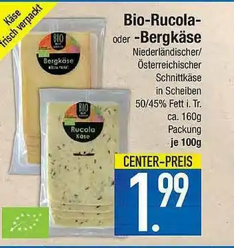 E-Center Bio-rucola- Oder -bergkäse Angebot