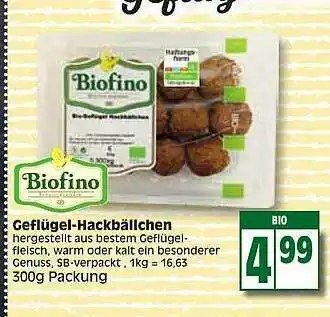 Edeka Biofino Geflügel-hackbällchen Angebot