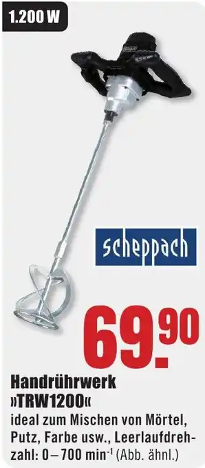 B1 Discount Baumarkt Scheppach Handrührwerk TRW1200 Angebot