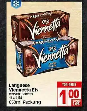 Elli Markt Langnese Viennetta Eis Angebot