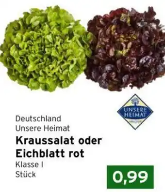 CAP Markt Deutschland Unsere Heimat Kraussalat oder Eichblatt rot Angebot