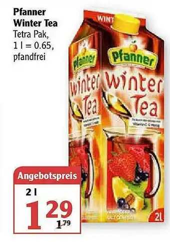 Globus Pfanner Winter Tea Angebot