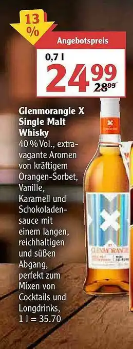 Globus Glenmorangie X Single Malt Whisky Angebot