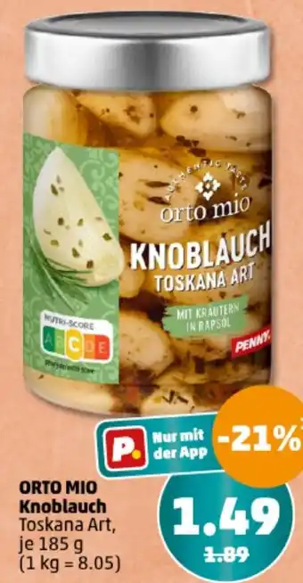PENNY ORTO MIO Knoblauch Toskana Art, 185 g Angebot