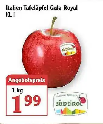 Globus Italien Tafeläpfel Gala Royal Angebot