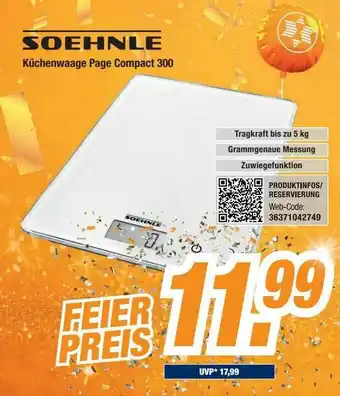 Expert Bening Soehnle Küchenwaage Page Compact 300 Angebot