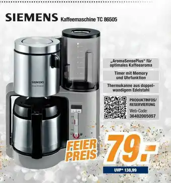 Expert Bening Siemens Kaffeemaschine Tc86505 Angebot