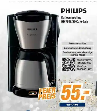 Expert Bening Philips Kaffeemaschine Hd7548 Café Gaia Angebot