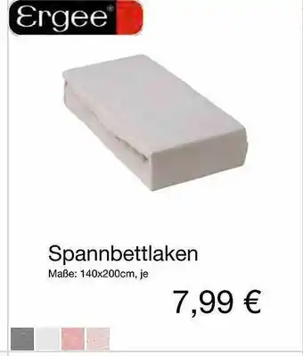 KiK Ergee Spannbettlaken Angebot