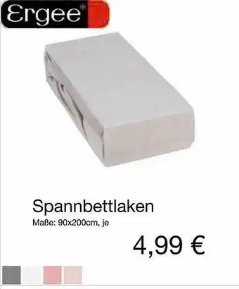 KiK Ergee Spannbettlaken Angebot