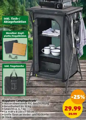 PENNY Klappbarer Campingschrank Angebot