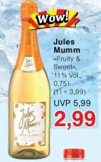Jawoll Jules Mumm Fruity & Sweet 0,75 l Angebot
