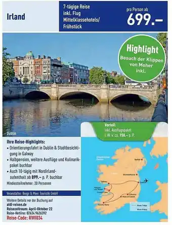 ALDI Nord Reisen Irland Angebot