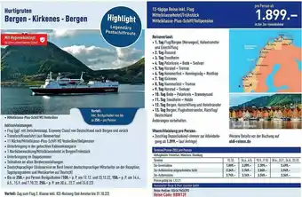 ALDI Nord Reisen Hurtigruten Bergen - Kirkenes - Bergen Angebot