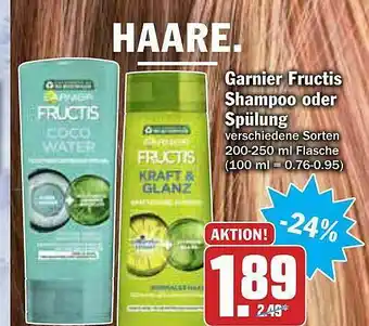 AEZ Garnier Fructis Shampoo Oder Spülung Angebot