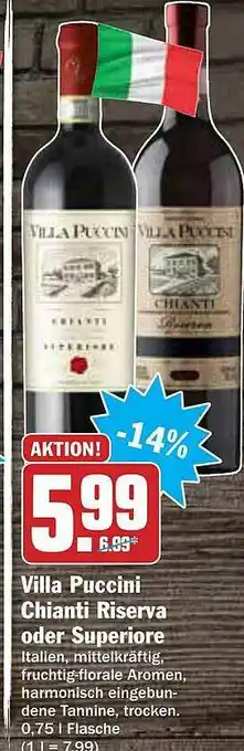 AEZ Villa Puccini Chianti Riserva Oder Superiore Angebot