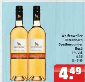 Getränkehaus Wolfenweiler Batzenberg Spätburgunder Rosé Angebot