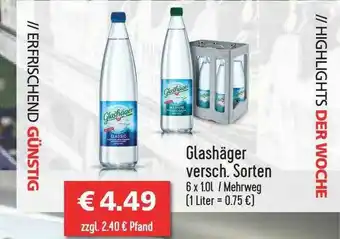 Getränkehaus Glashäger Verschiedene Sorten Angebot