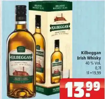 Getränkehaus Kilbeggan Irish Whisky Angebot