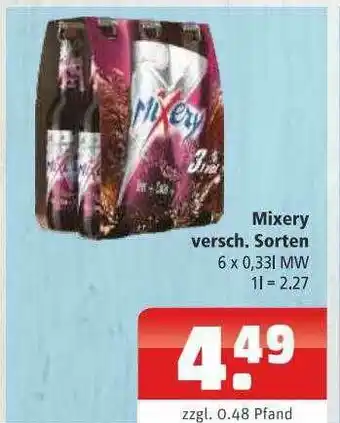 Getränkehaus Mixery Verschiedene Sorten Angebot